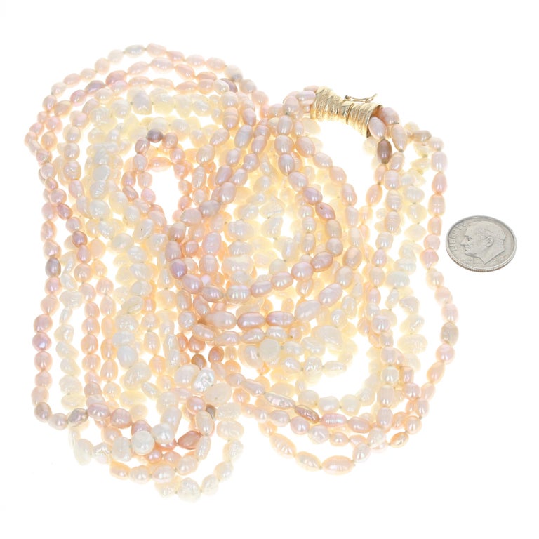 9ct Yellow Gold 12-13mm Freshwater Pearl Keshi Diamond Pendant main image 1