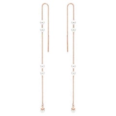 Süßwasserperle 14K Rose Gold Fädelohrringe