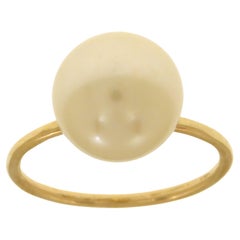 Freshwater Pearl 9 Karat Rose Gold Ring Handcrafted in Italy