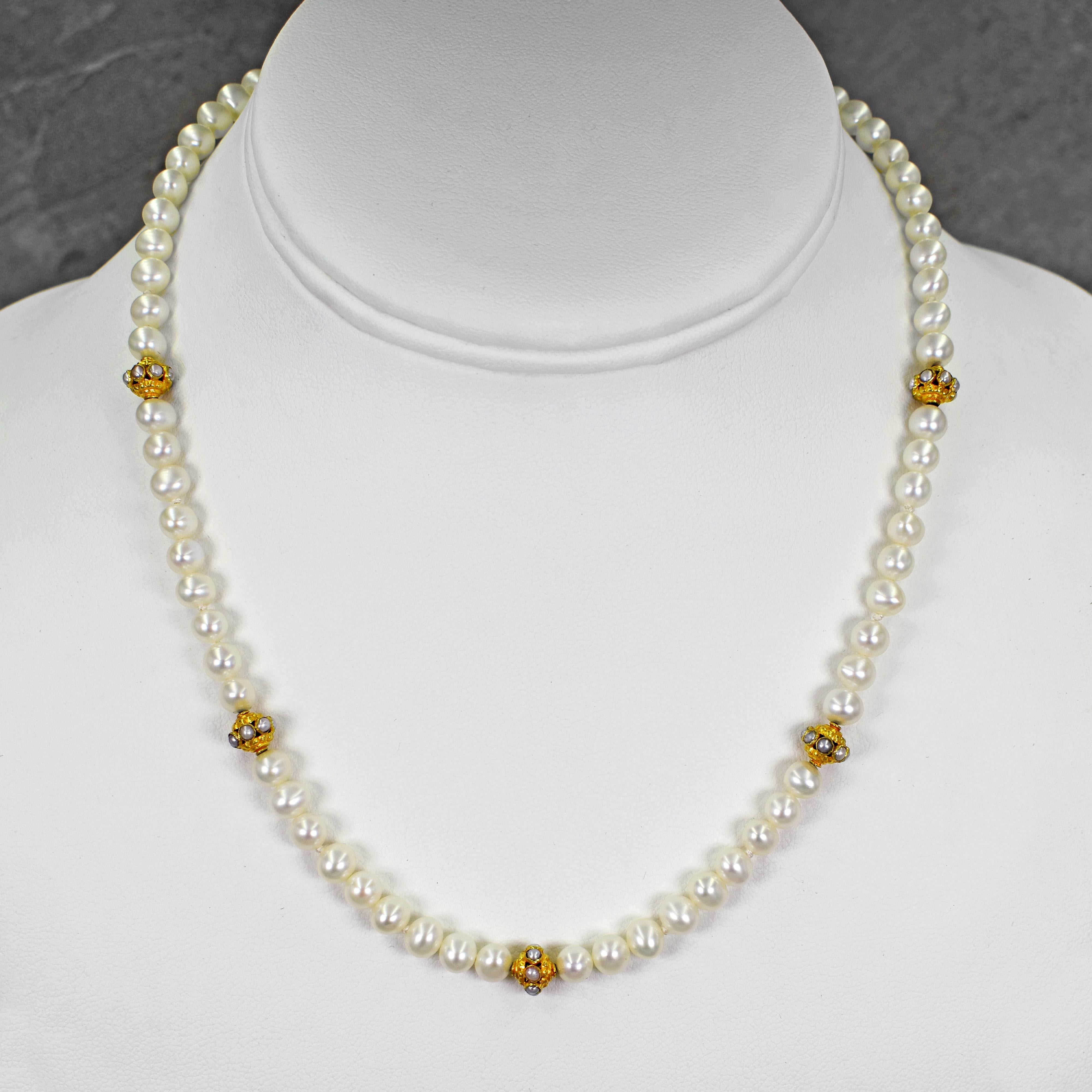 22k gold beads necklace