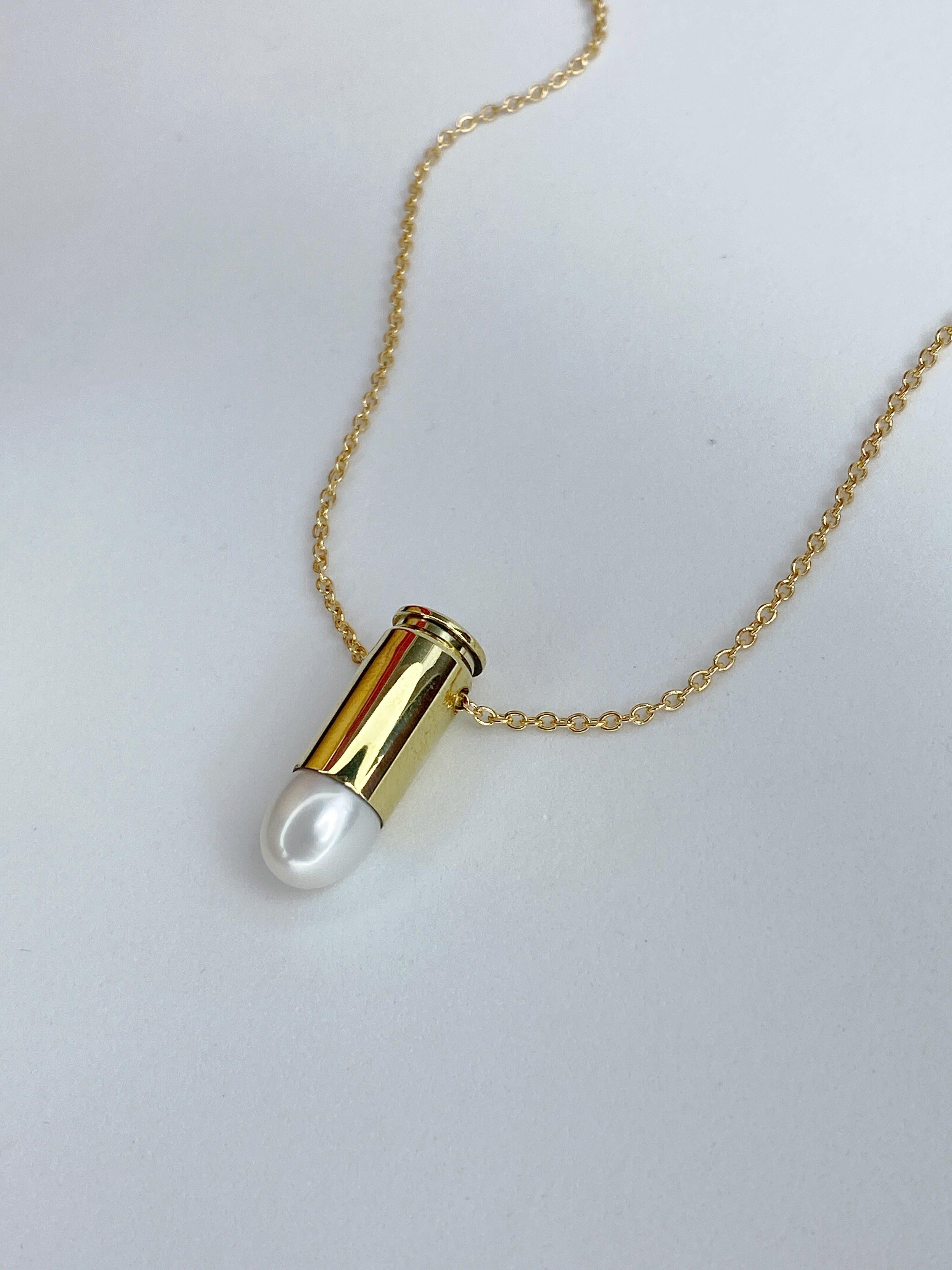 bullet pendant gold
