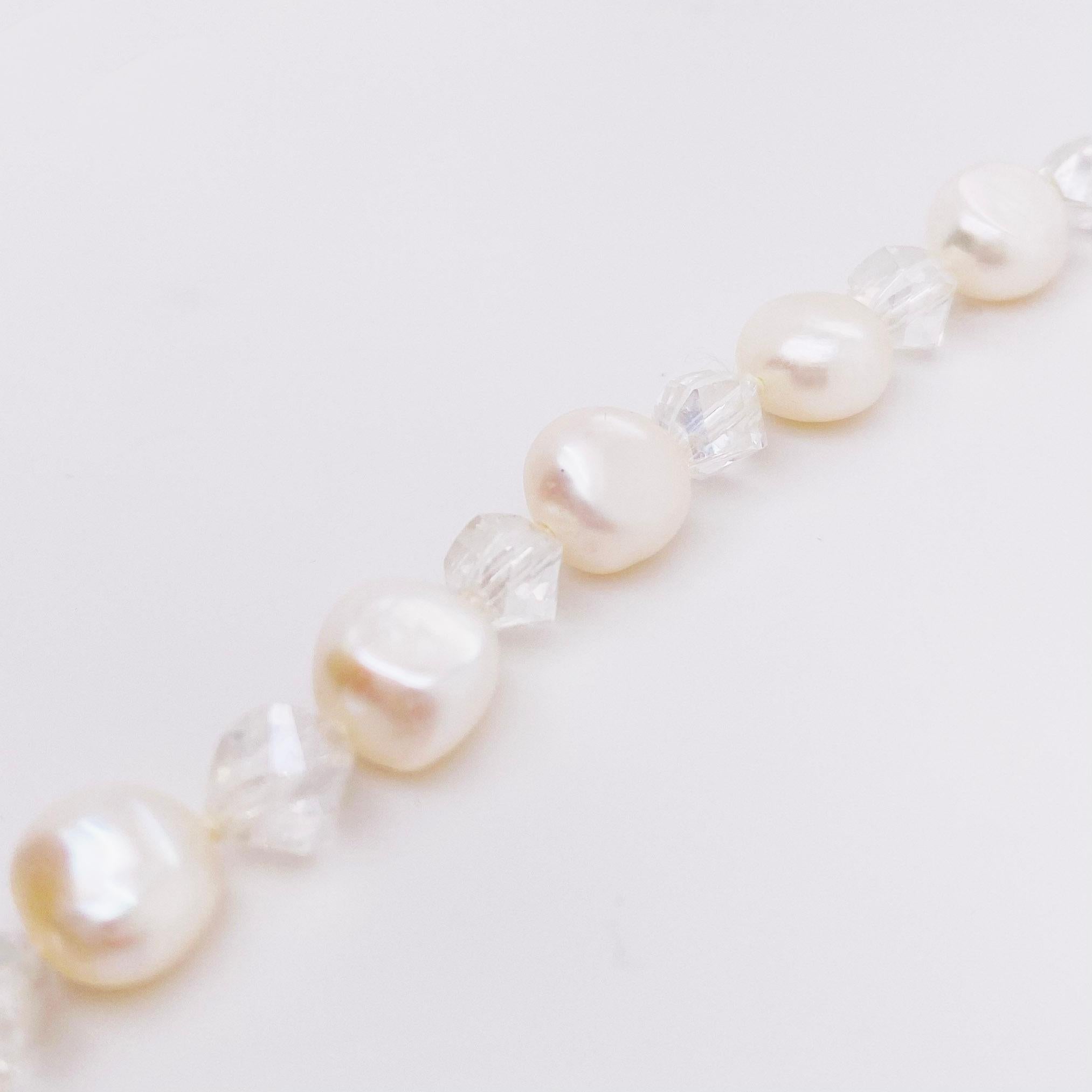 Perlenkette mit großem Anhänger, Süßwasserperlen und Perlmuttperlen 3