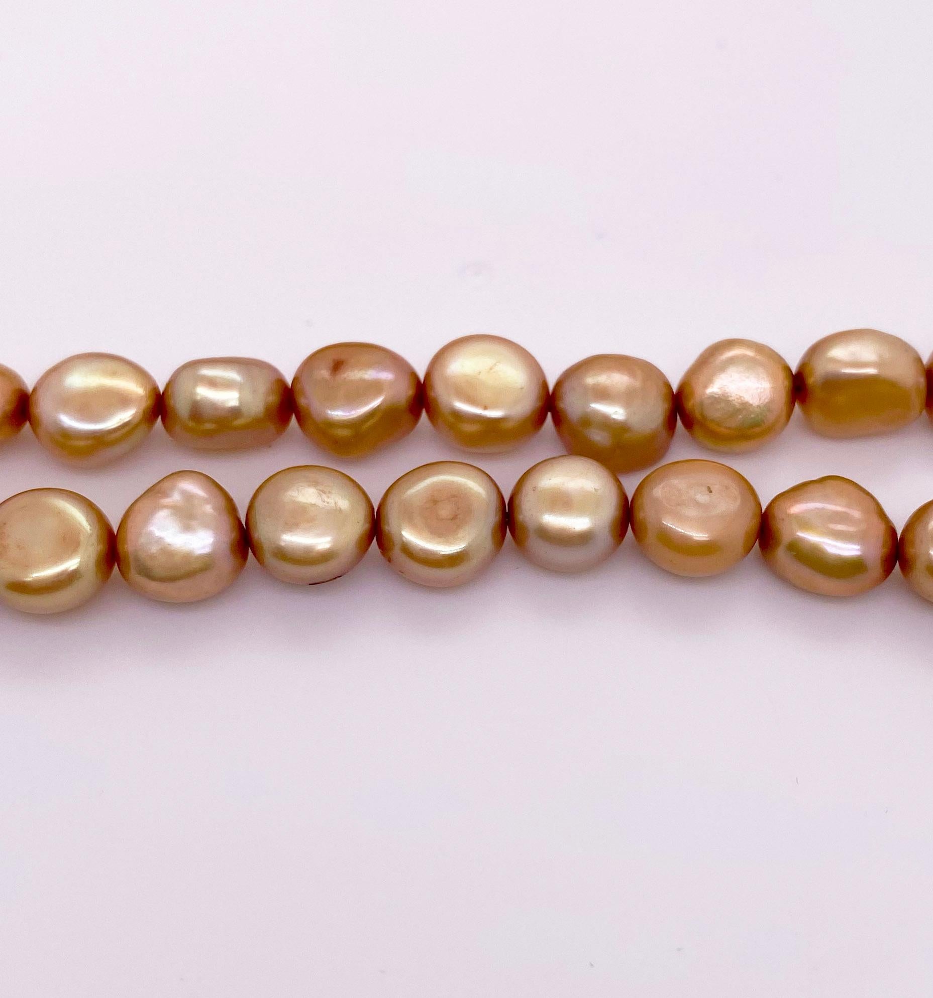 Artisan Freshwater Pearl Beaded Necklace w 280 Pearls