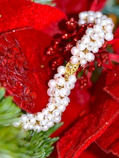 Freshwater Pearl Bracelet with 14K Solid Yellow Clasp with Diamond Accent