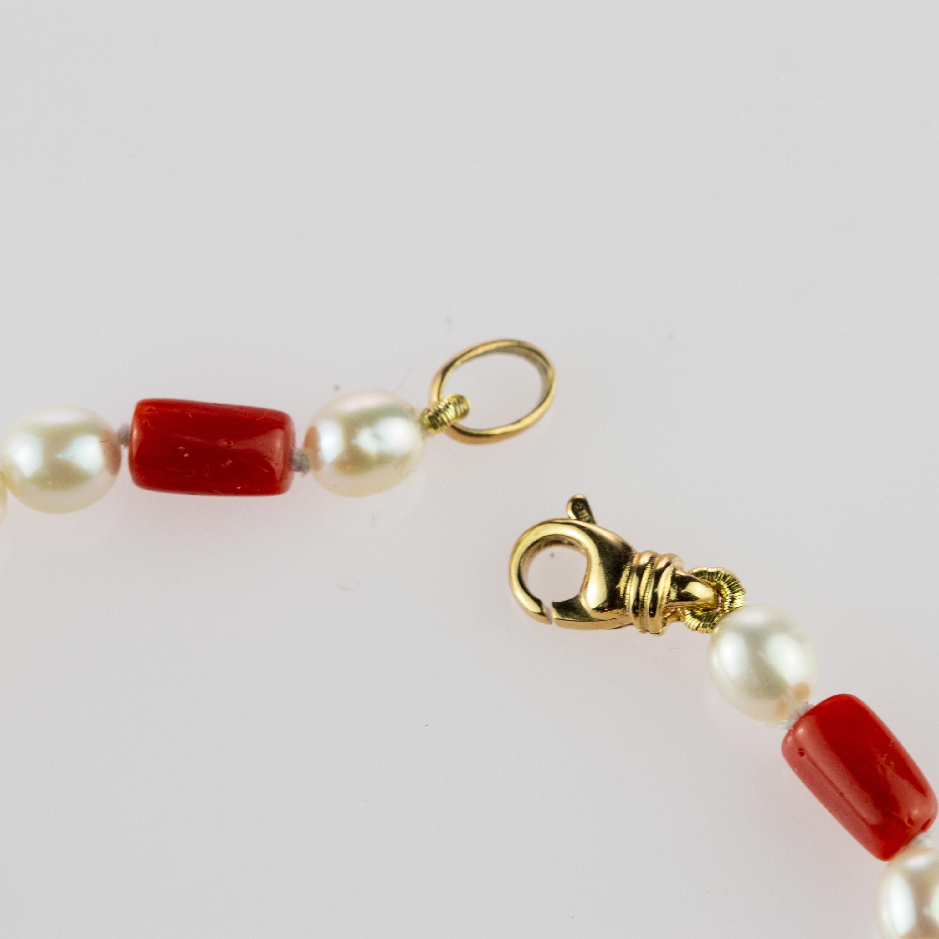 coral and pearl bracelet