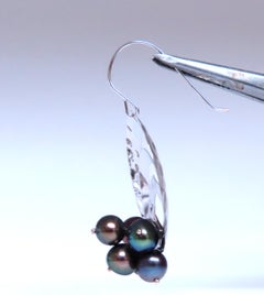Boucles d'oreilles pendantes « Cosmic Mod Kinetic Orbital » en perles d'eau douce, or 14 carats, 12591*