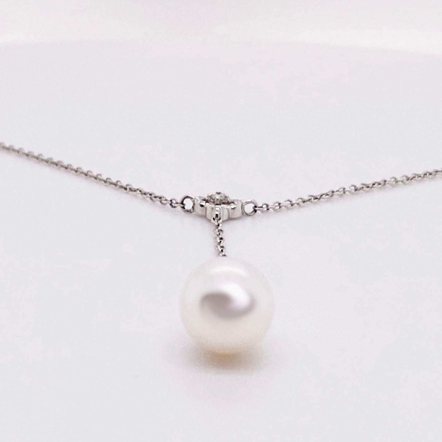 diamond necklace with pearl drops