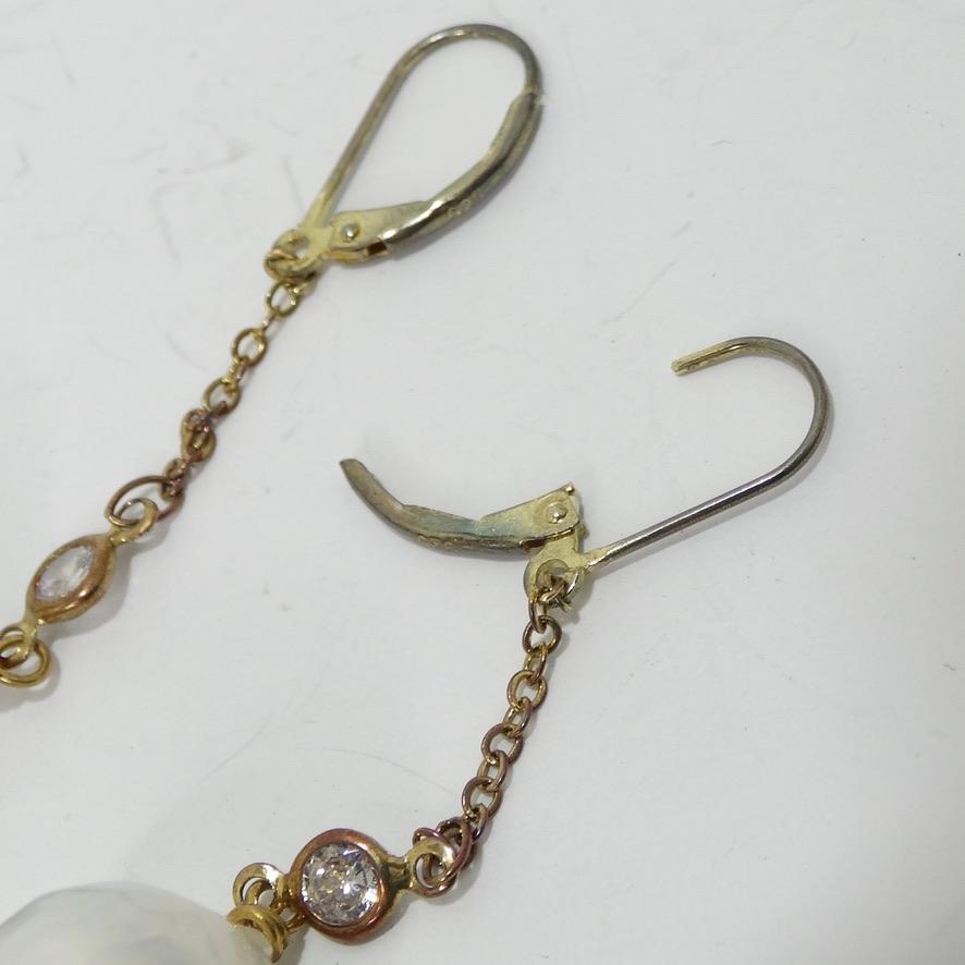 Women's Freshwater Pearl Drop Earrings For Sale