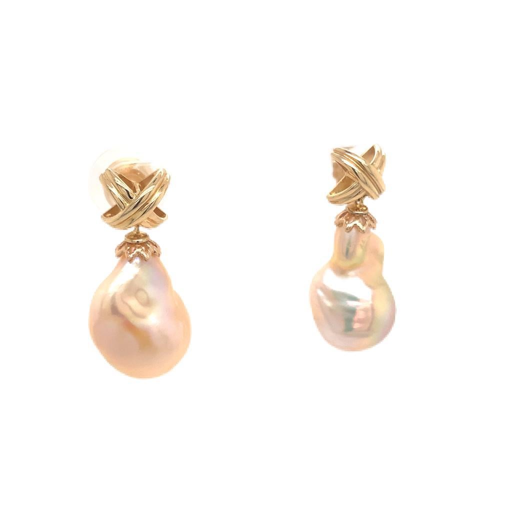 25 mm pearl earrings