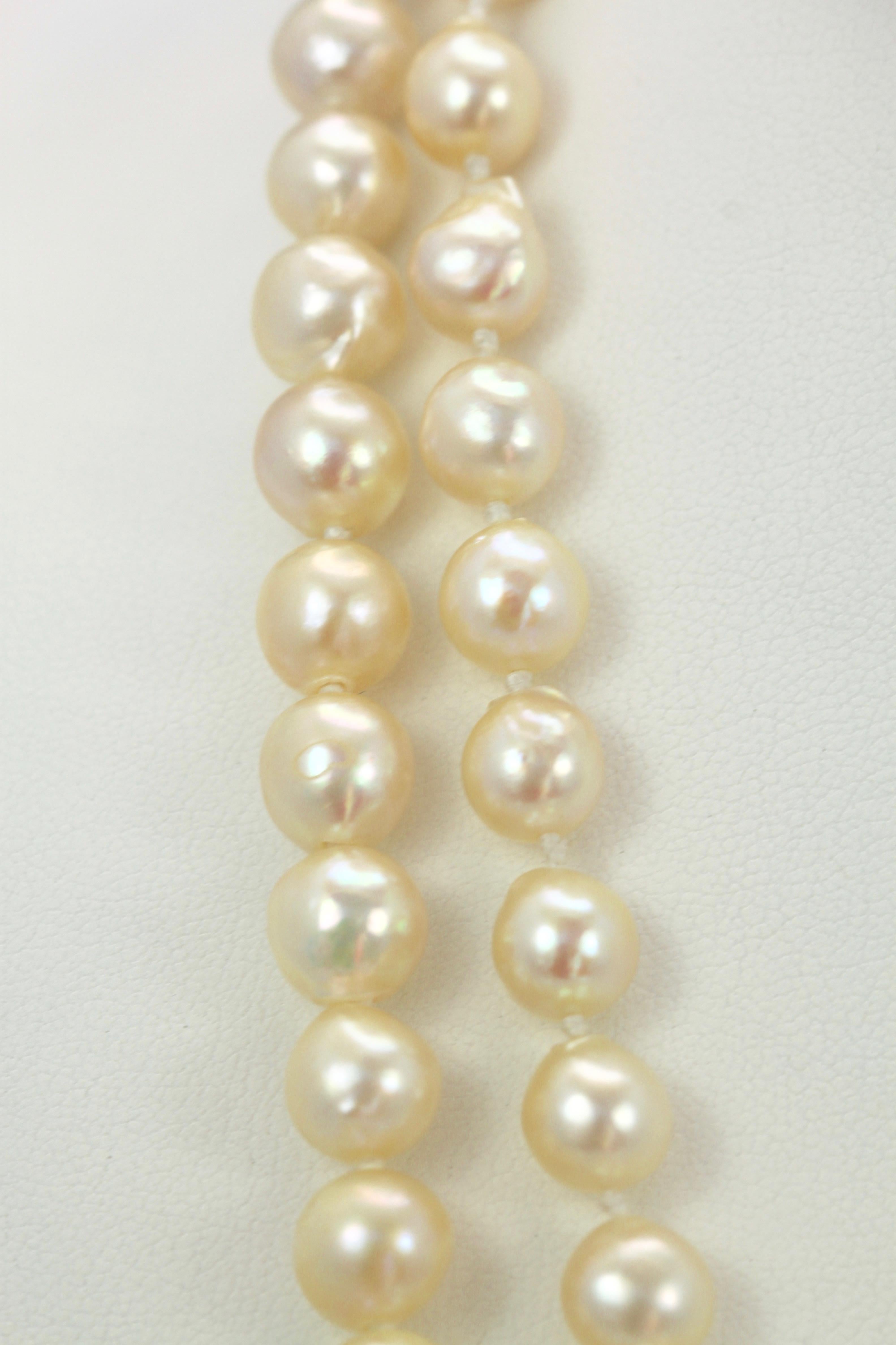 pearl necklace with flower clasp