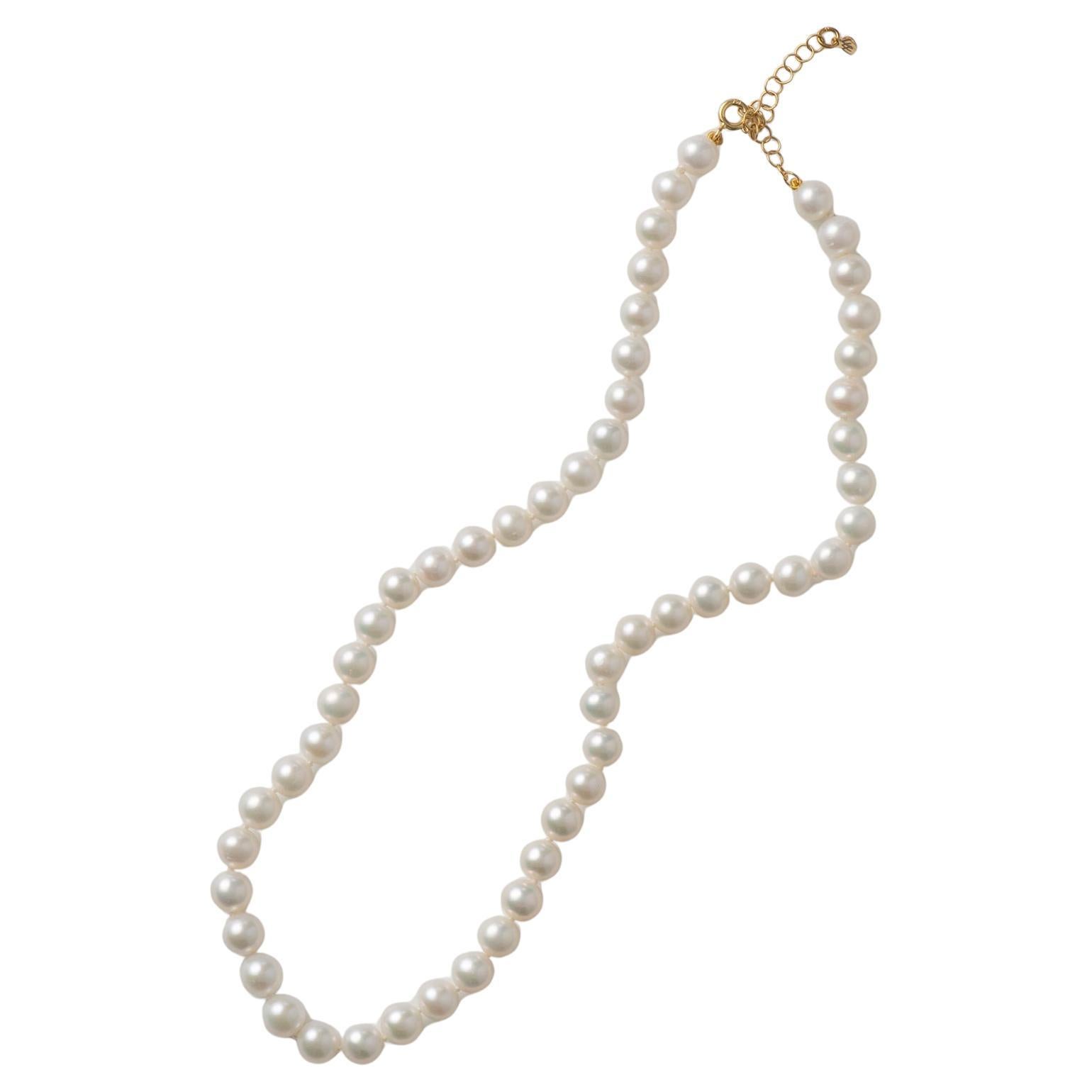 Freshwater pearl necklace, 18Karat Yellow Gold, 7-7.5mm