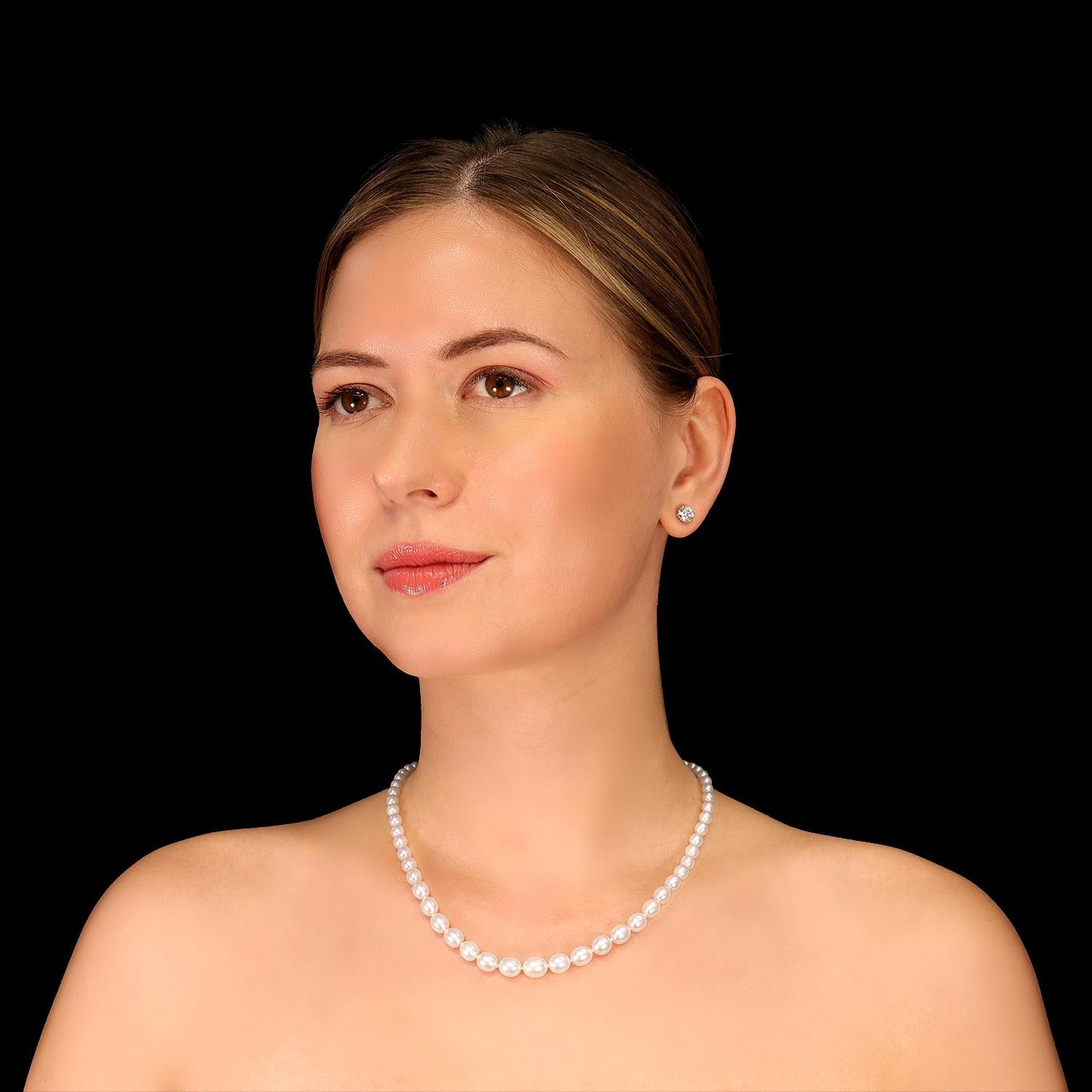 Süßwasserperlenkette Damen im Angebot