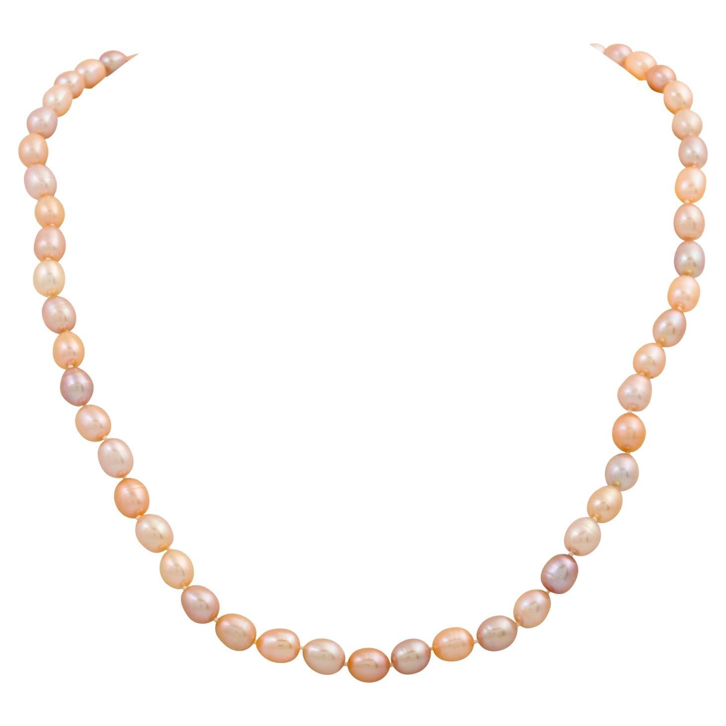 Freshwater Pearl Necklace, Multicolor For Sale