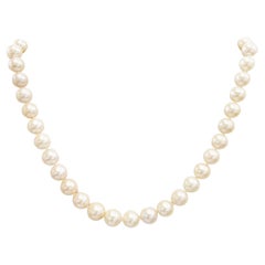 Freshwater Pearl Necklace, Yellow Gold, Pearl Strand
