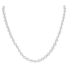Vintage Freshwater Pearl Strand Necklace, 14k Yellow Gold Women's Gift
