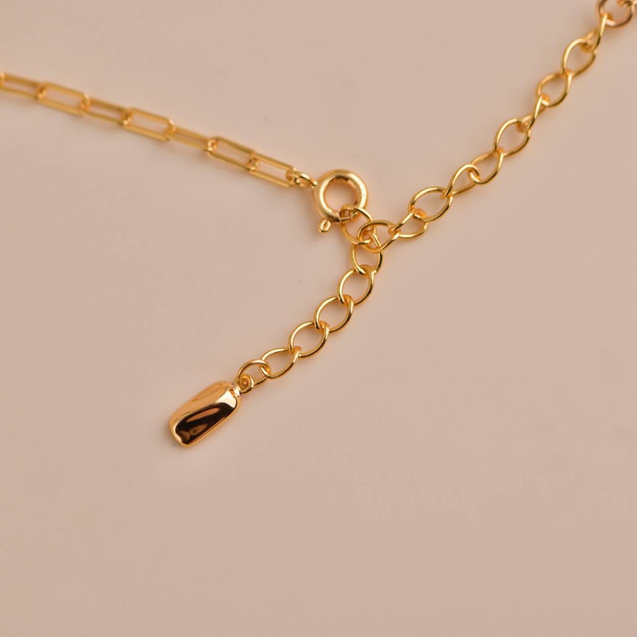 Süßwasserperle mit Zirkon-Gold-Herz-Charm-Halskette im Angebot 2