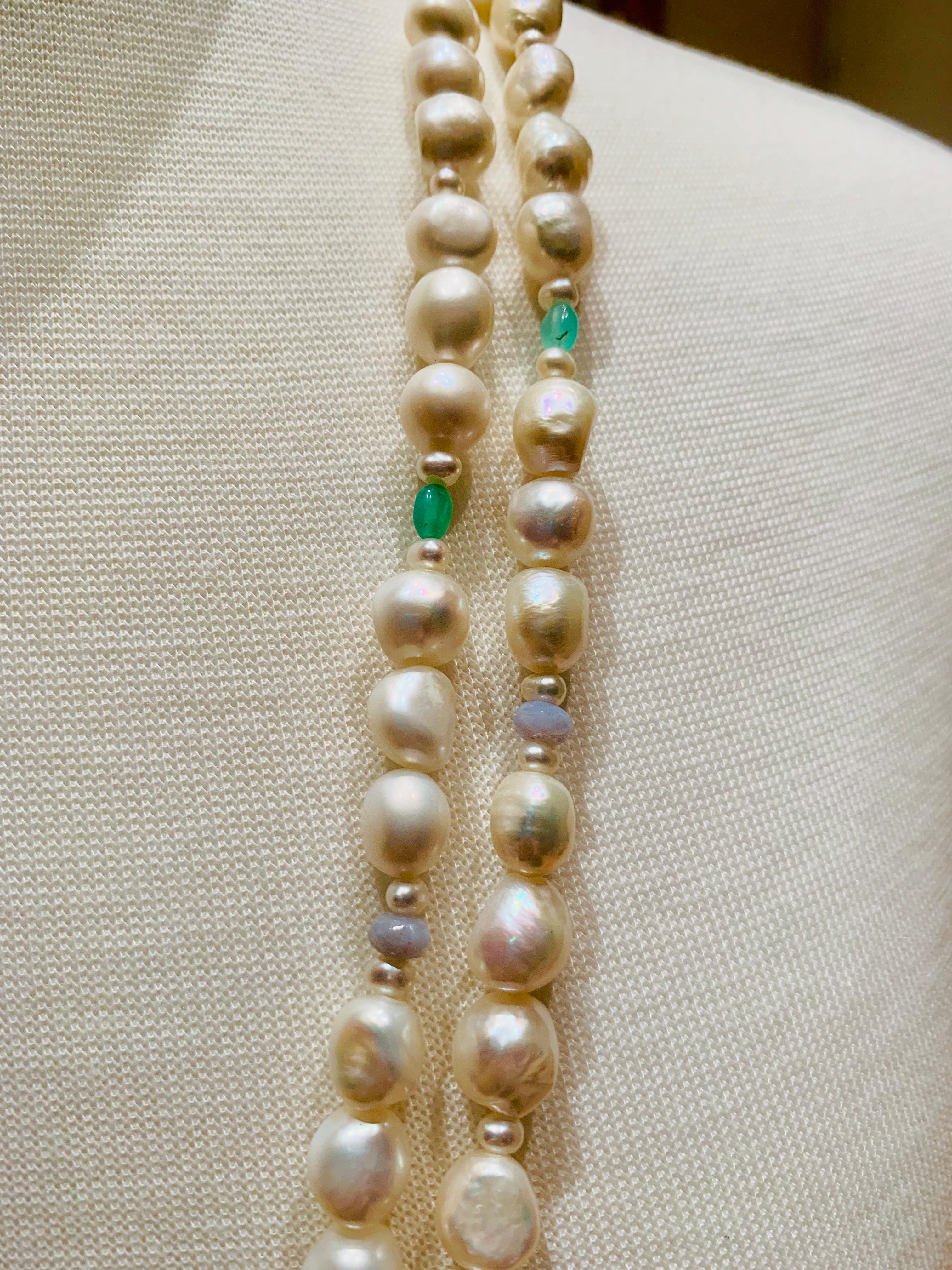 long freshwater pearl necklace