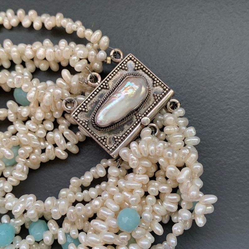 Freshwater Pearls Torsade Choker Necklace In Good Condition For Sale In Monroe Township, NJ