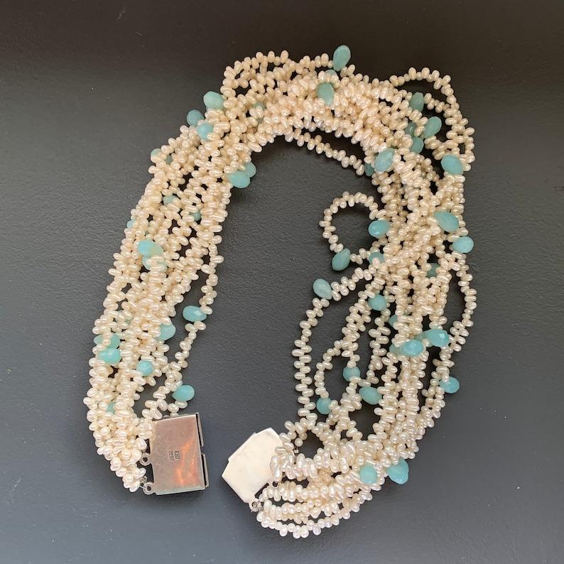 Women's Freshwater Pearls Torsade Choker Necklace For Sale