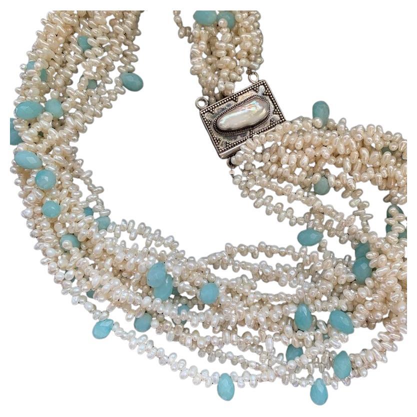Freshwater Pearls Torsade Choker Necklace