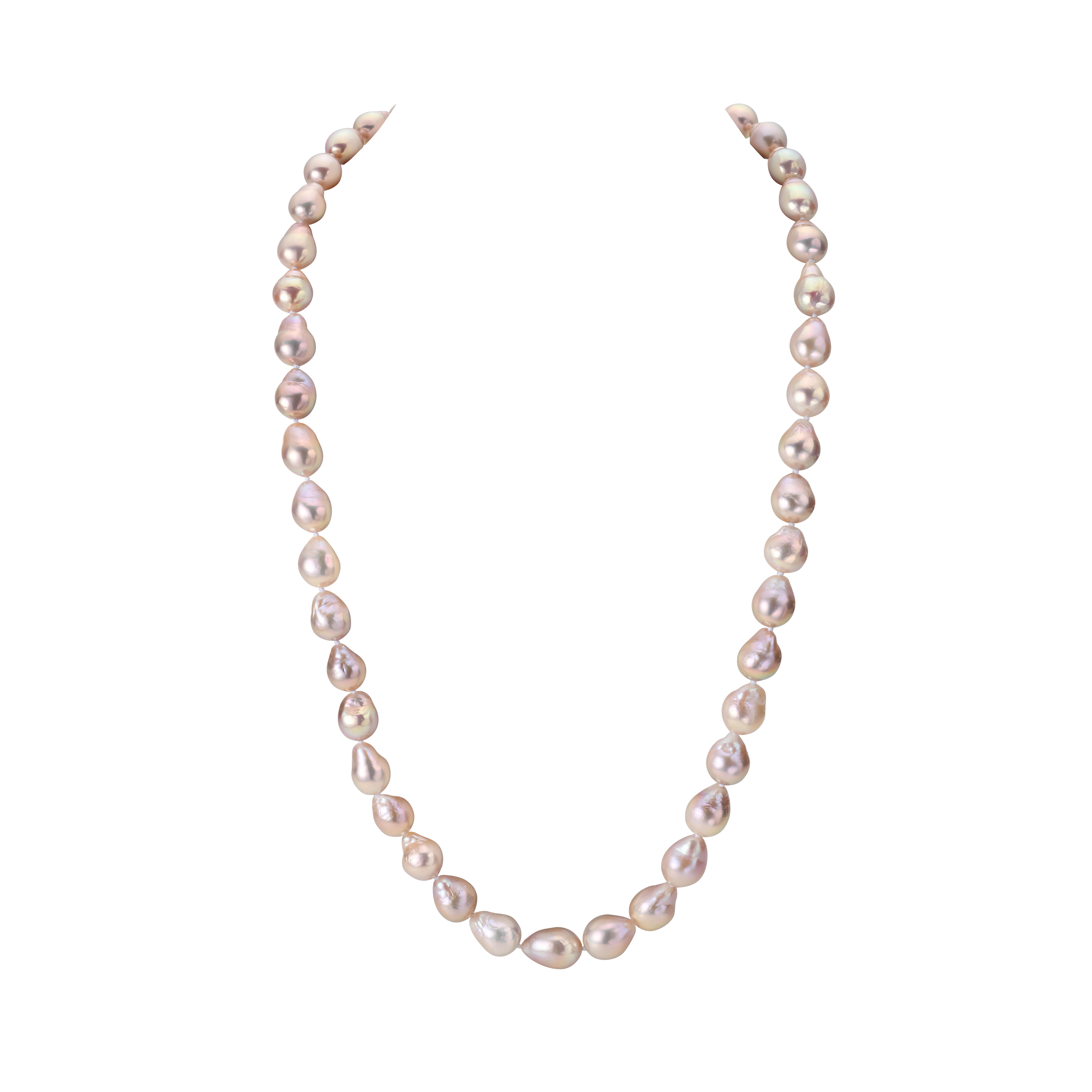 Freshwater Pink Baroque necklace measuring 36