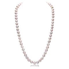 Freshwater Pink Baroque Double Length Necklace 