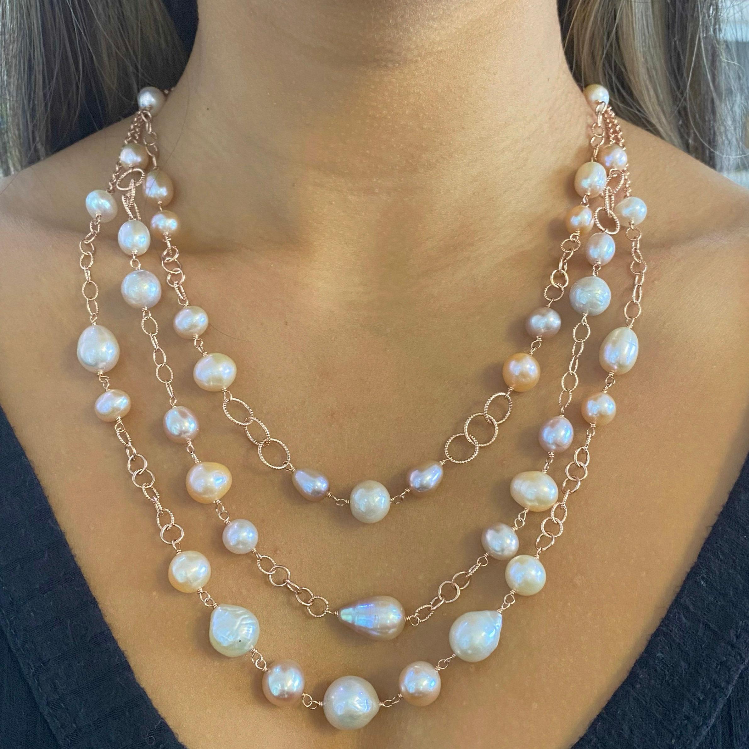 multicolor pearl necklace