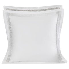 Frette Forever Lace Couture White Egyptian Cotton Euro Sham, Italy