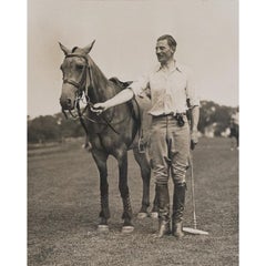 Humphrey Guinness Holding A Hurlingham Pet c1930s B&W Photo by Freudy