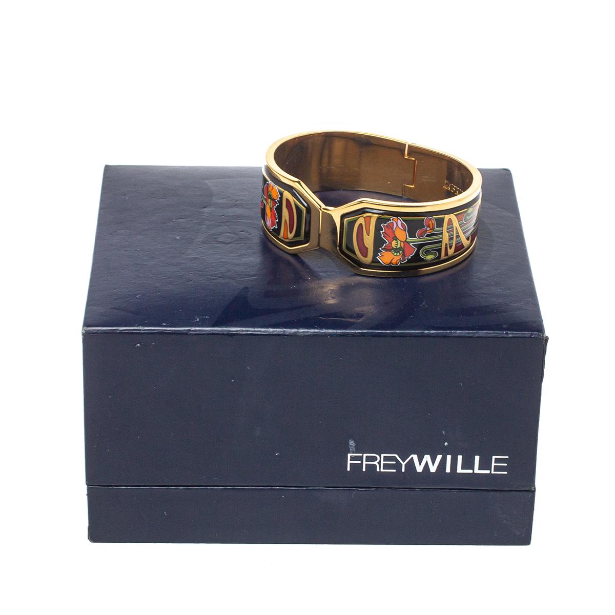 Frey Wille Gold Plated Fire Enamel Hommage a Alphonse Mucha Contessa Bracelet S 4