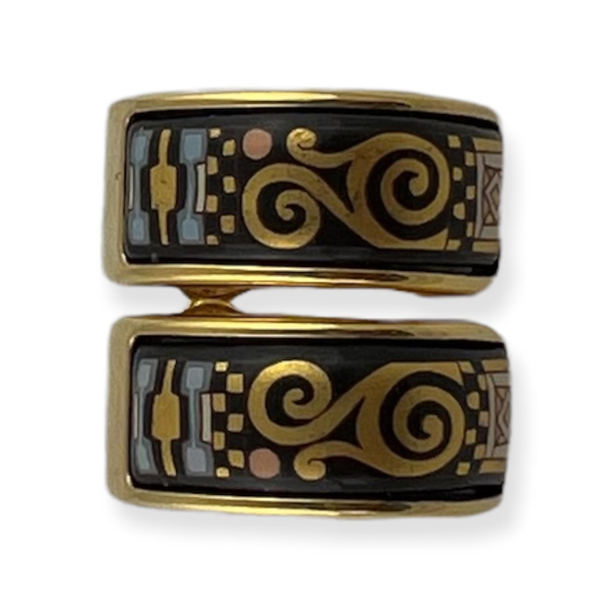 Frey Wille Hommage A' Gustav Klimt Earrings, Ring, Necklace, Bracelet Set In Good Condition In Washington Depot, CT