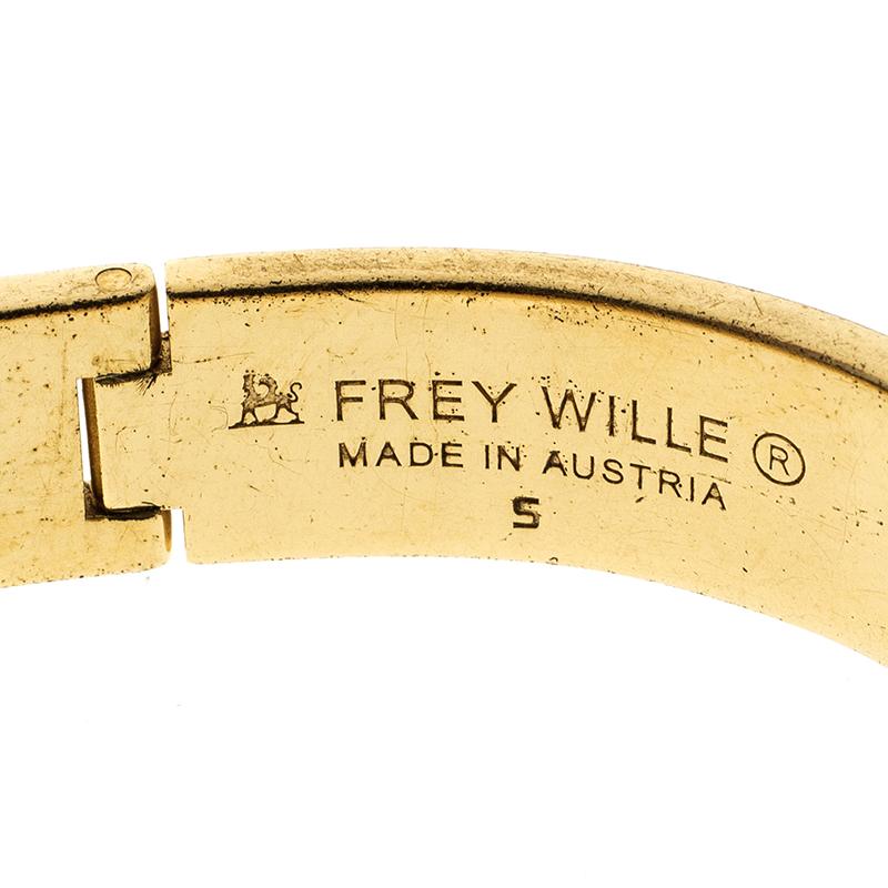 Frey Wille Hommage A’ Gustav Klimt Enamel Gold Plated Ballerina Clasp Bracelet S 1