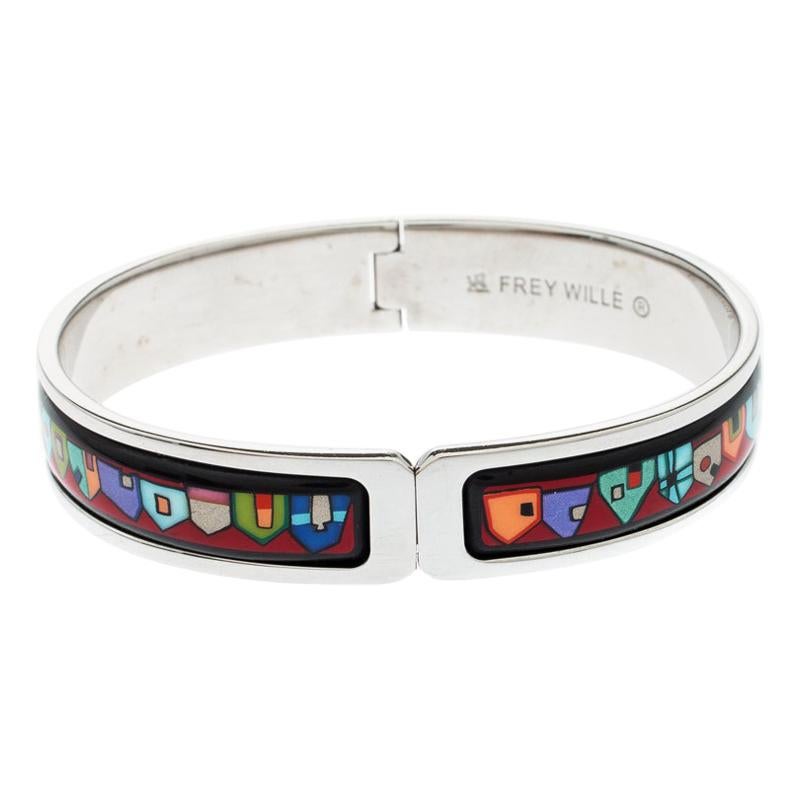 Frey Wille Hundertwasser Street Rivers Multicolor Fire Enamel Ballerina  Bracelet For Sale at 1stDibs | frey wille sale
