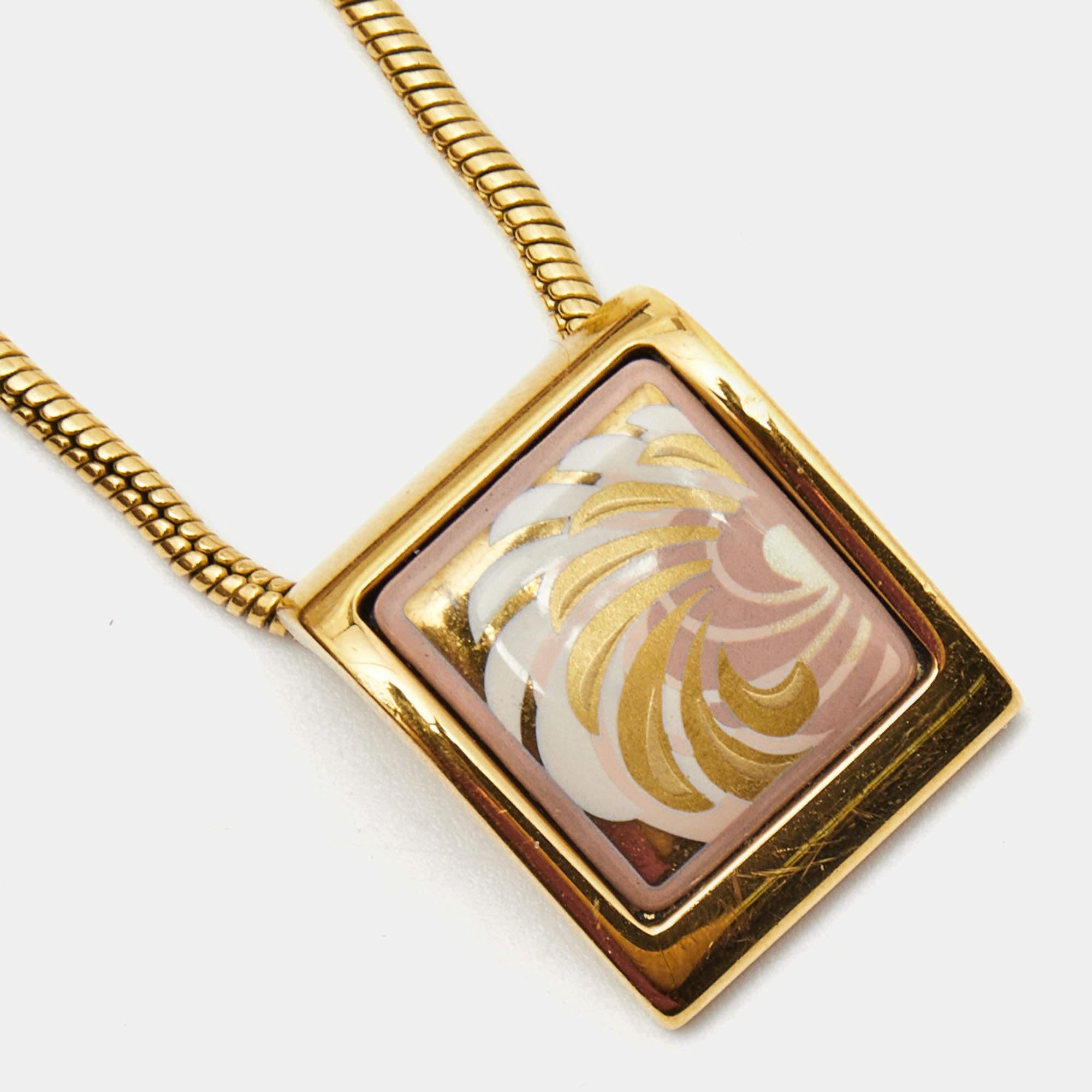 Women's Frey Wille Magic Sphinx Fire Enamel Gold Plated Ring & Necklace Set