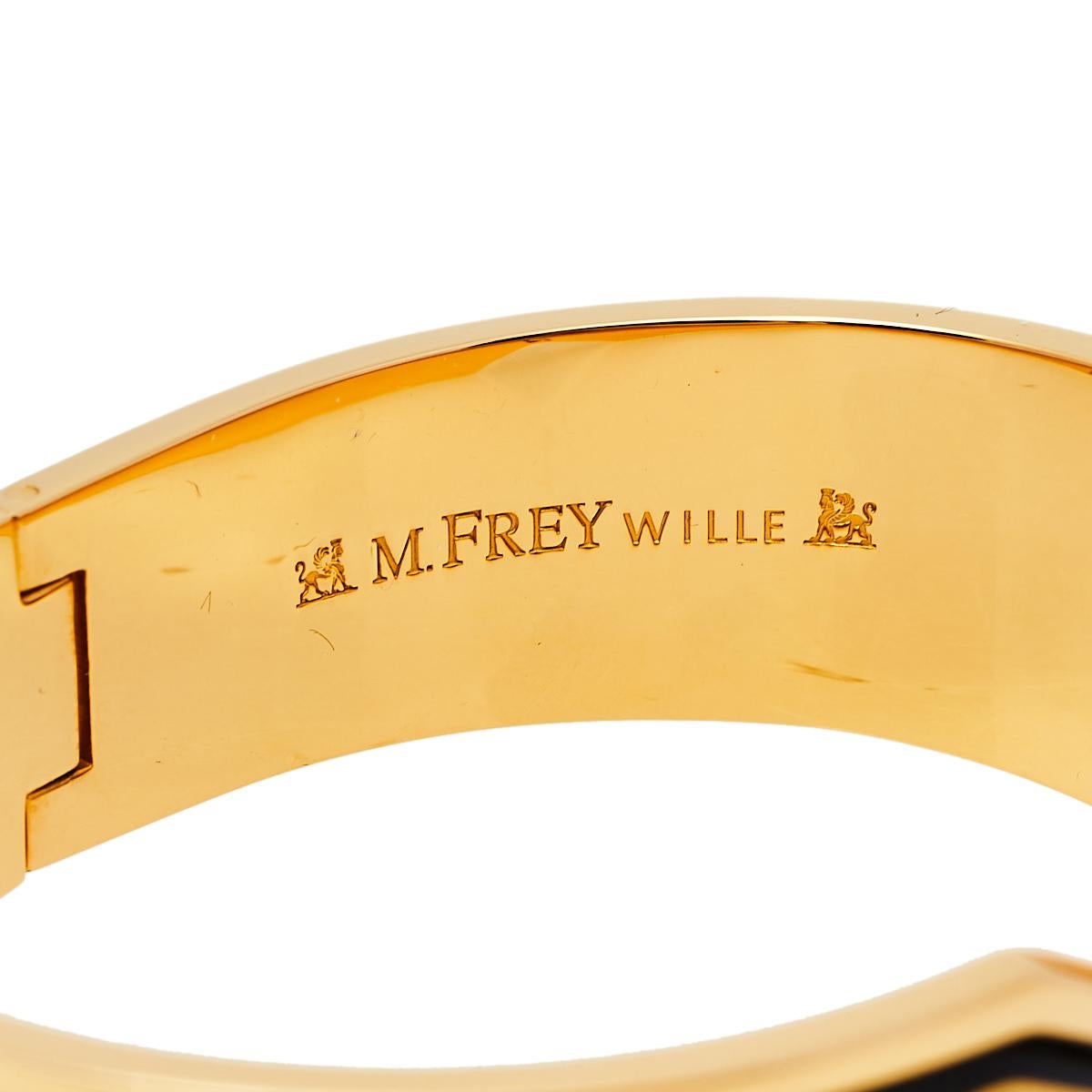 Contemporary Frey Wille Vintage Greco Roman Sun Fire Enamel Plated Contessa Clasp Bracelet