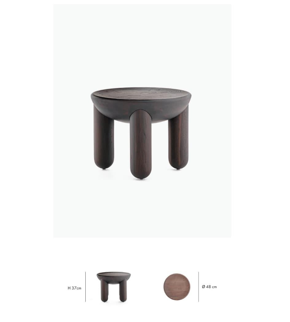 Stained Freyja Wooden Coffee Table 2 - Sculptural bold in Natural Ash finish by Noom For Sale