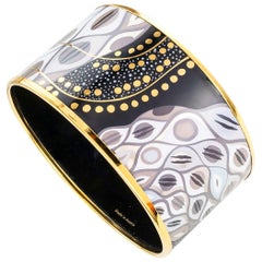 Freywille Gustav Klimpt Enamel Slip on Bangle Bracelet