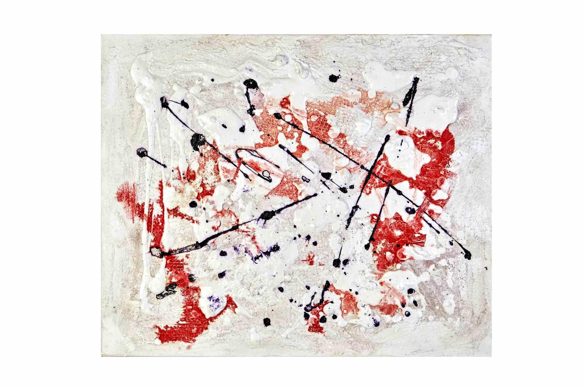 Peinture originale en acrylique « Snow of Planet » (Neige de la planète) par  Frida et Raul -2022 - Painting de Frida & Raul