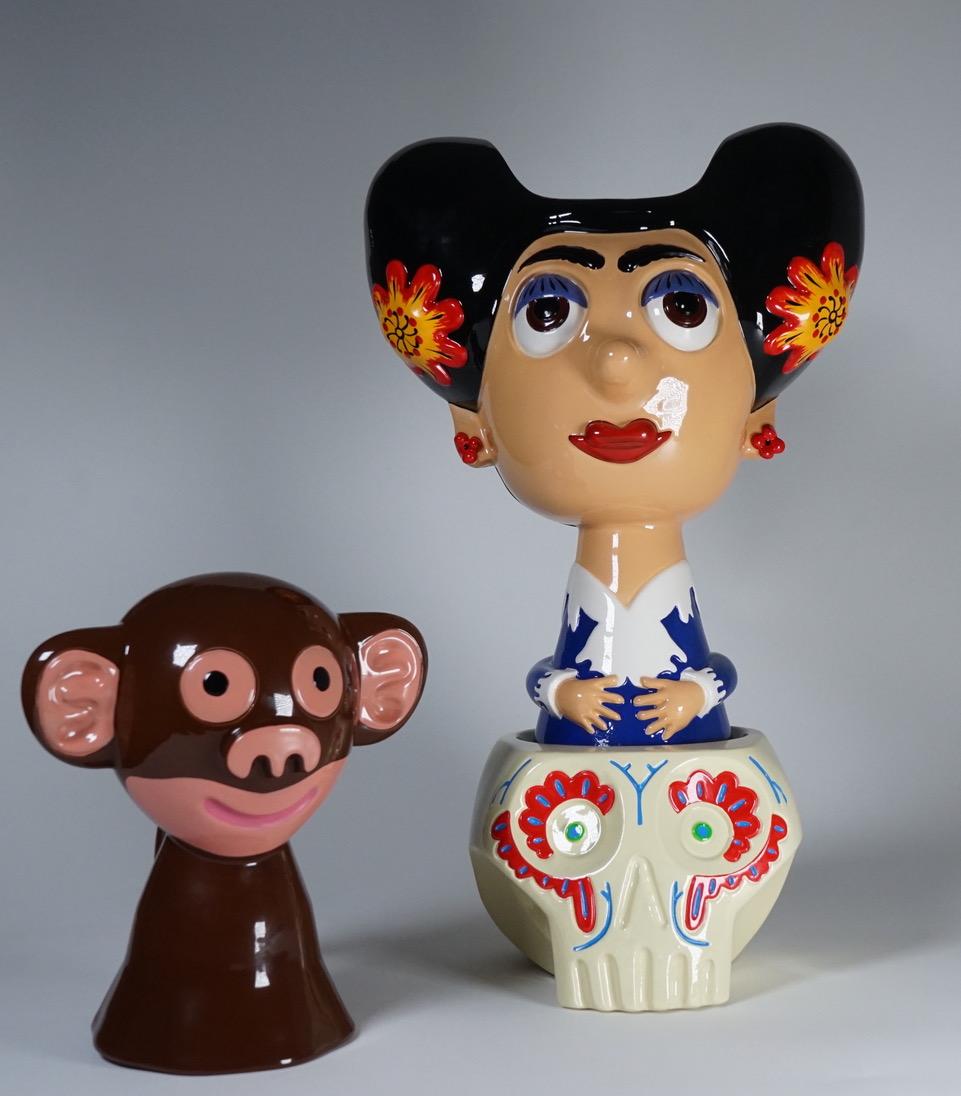 Italian Frida Ceramic Sculpture by Massimo Giacon for Superego Editions, Italy For Sale