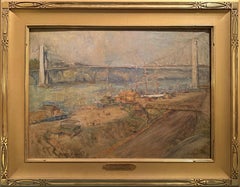 "Building the Westside Highway" Frida Gugler, 1930s New York City Urban Scene