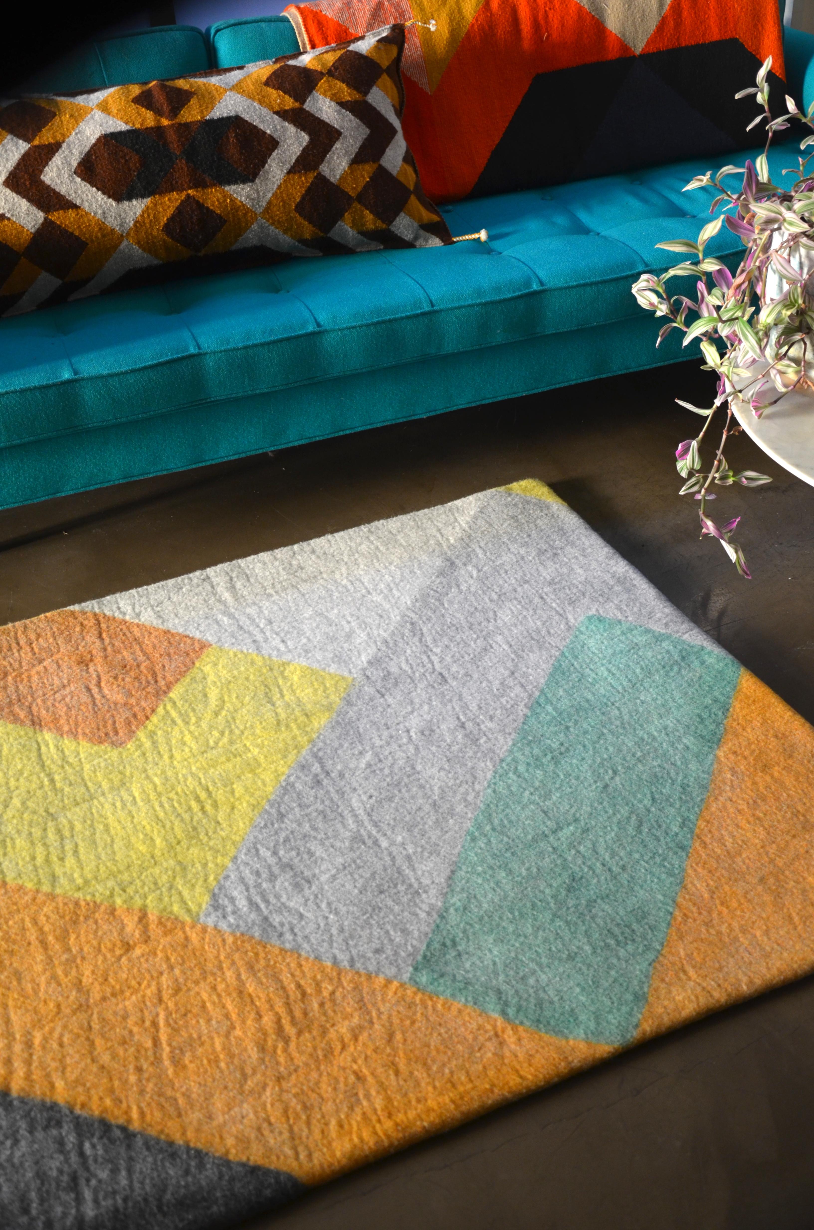 Hand-Crafted Frida Rug Peace Industry (R) For Sale