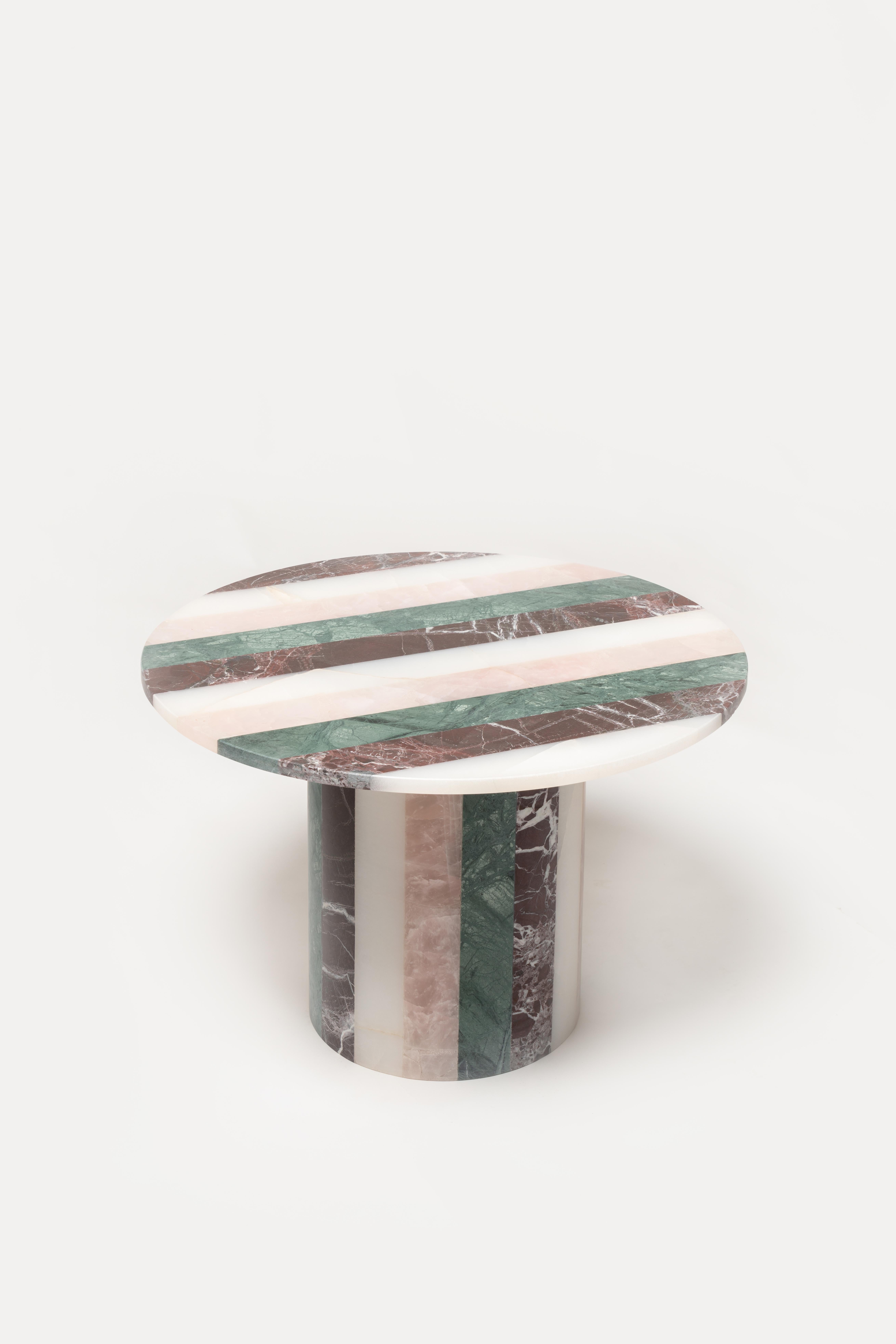 Frida Table in Onyx and marble by Studio Gaïa In New Condition For Sale In Paris, IDF