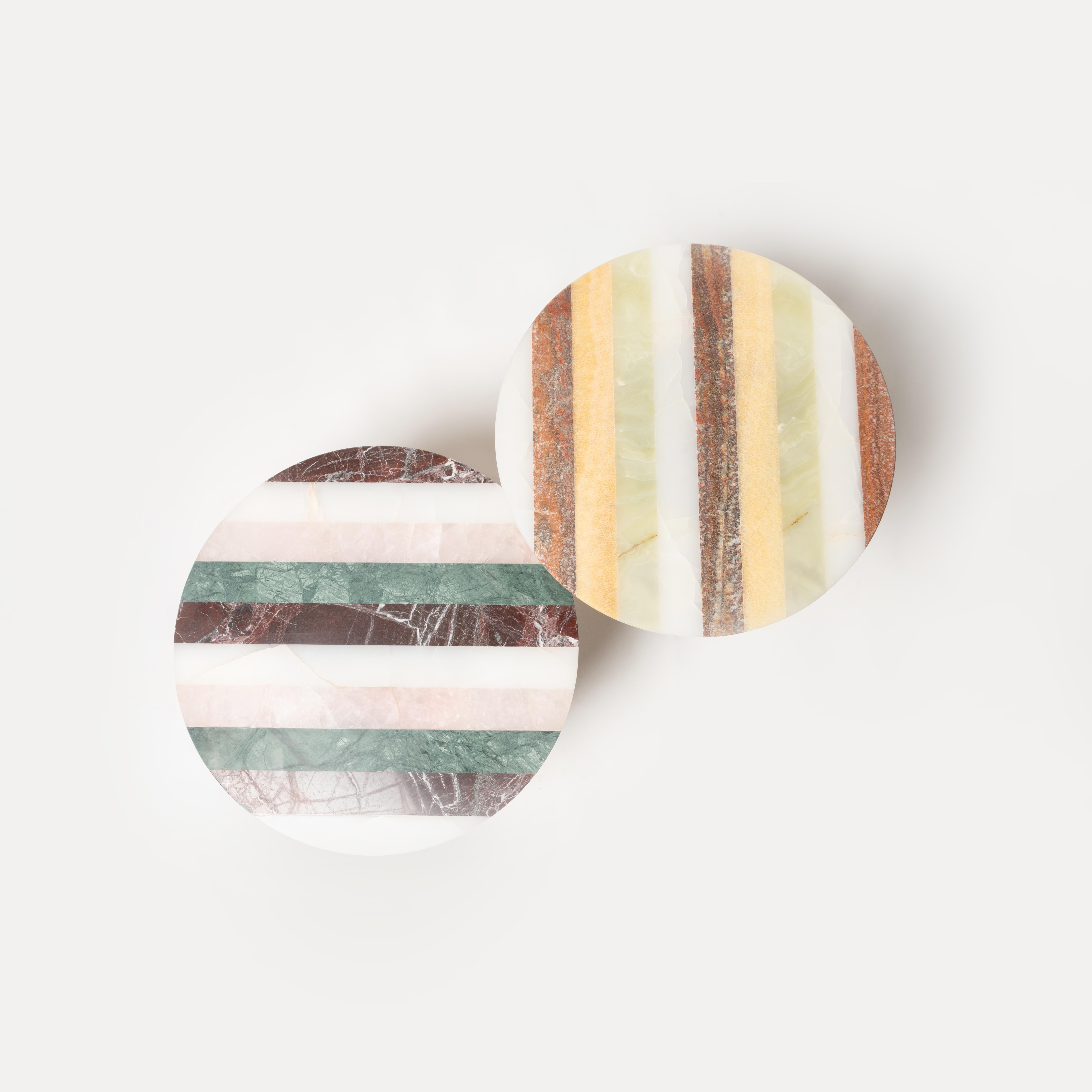 Frida Table in Onyx and marble by Studio Gaïa For Sale 1