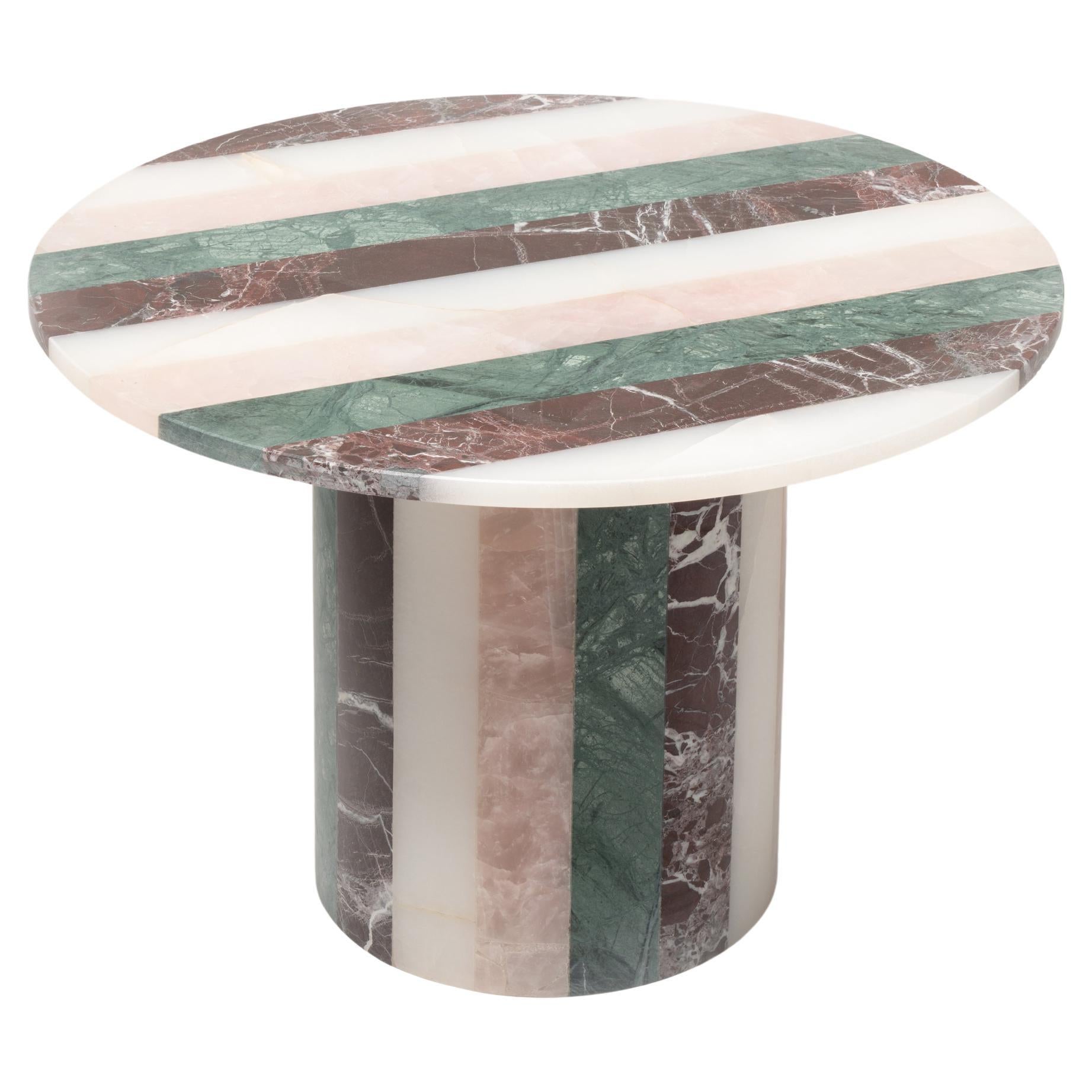 Frida Table in Onyx and marble by Studio Gaïa For Sale