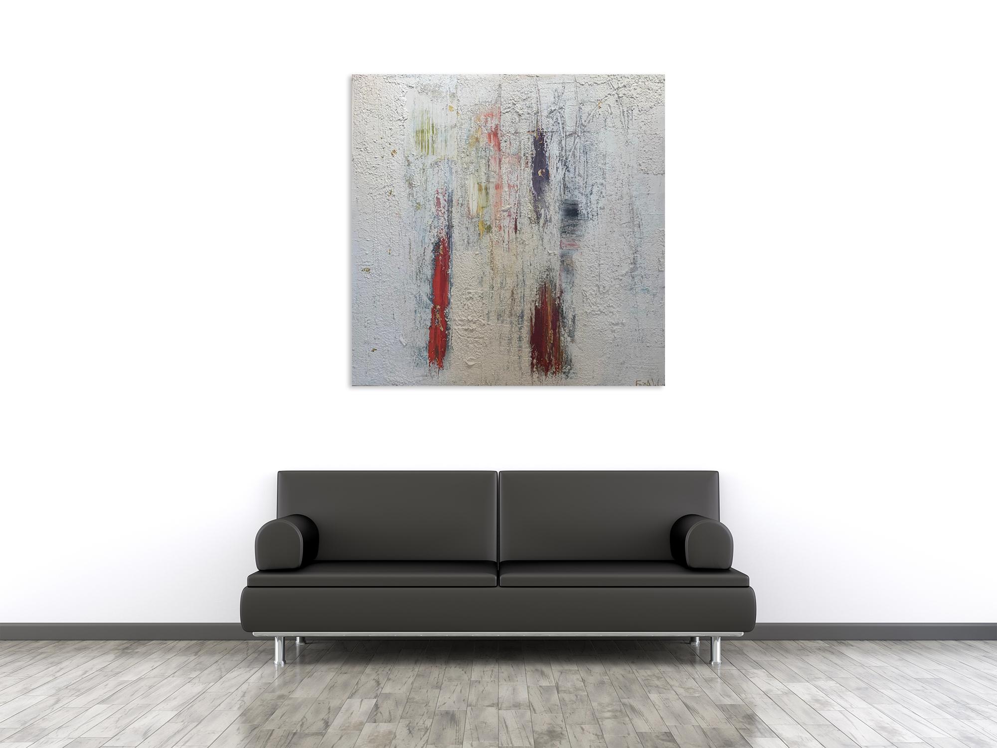 ‘ Melody ‘ Contemporary, Abstract On White. Background, Oil On Canvas by Frida - Painting by Frida Willis