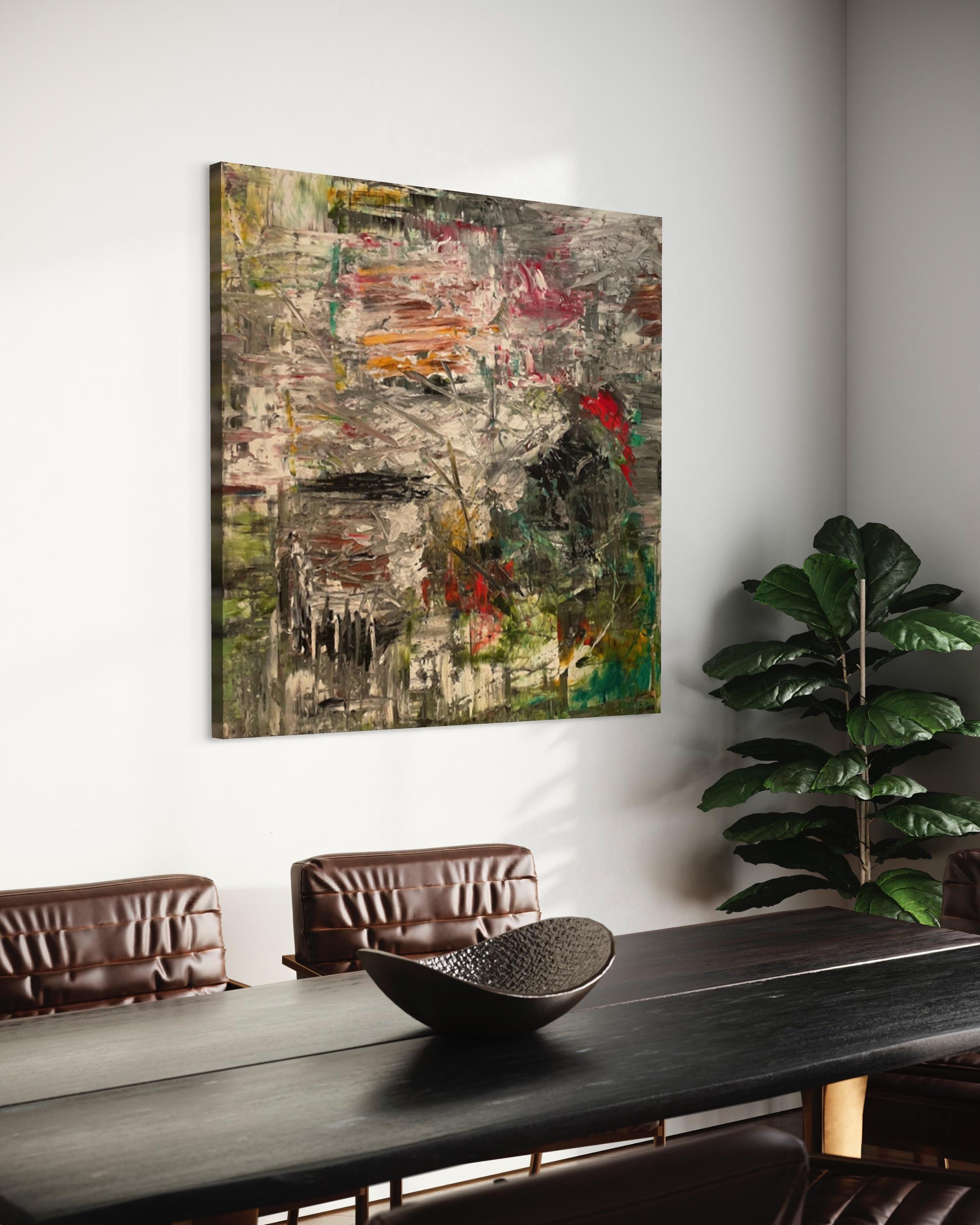 'Chroma Dreams' - Contemporary Abstract Painting - Oil On Canvas by Frida Willis For Sale 7