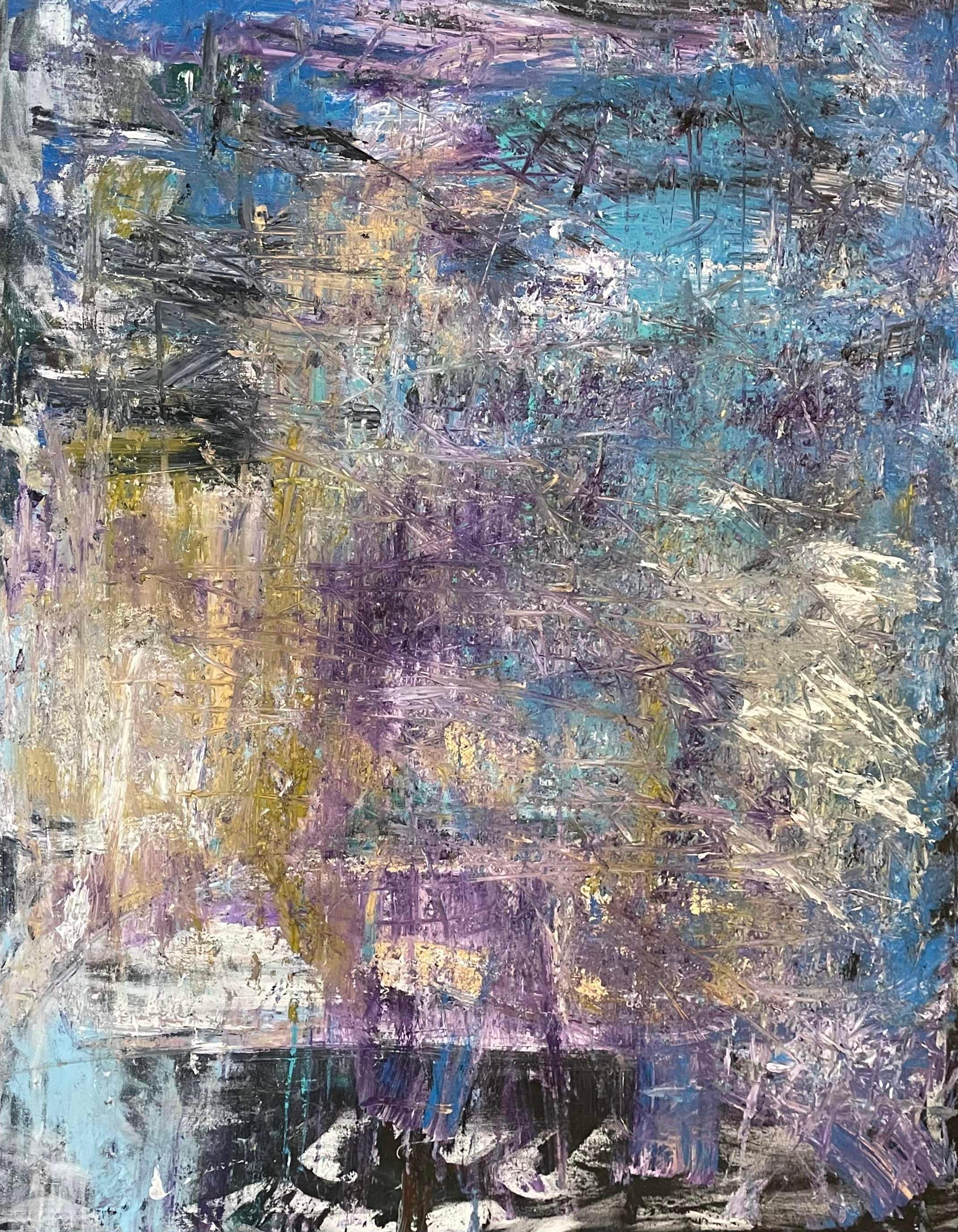 Frida Willis Abstract Painting - "Euphoria" - Large Textural Impasto Brushwork Abstract Expressionist Artwork