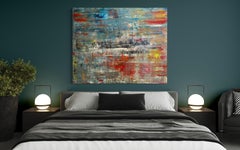 "Harmony" - Large Colorful Textured Oil Contemporary Abstract Expressionist Art