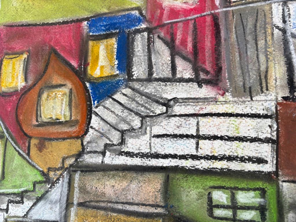 « Maisonettes » de Frida Willis - Bright City Apartments - Paysage urbain constructiviste en vente 2