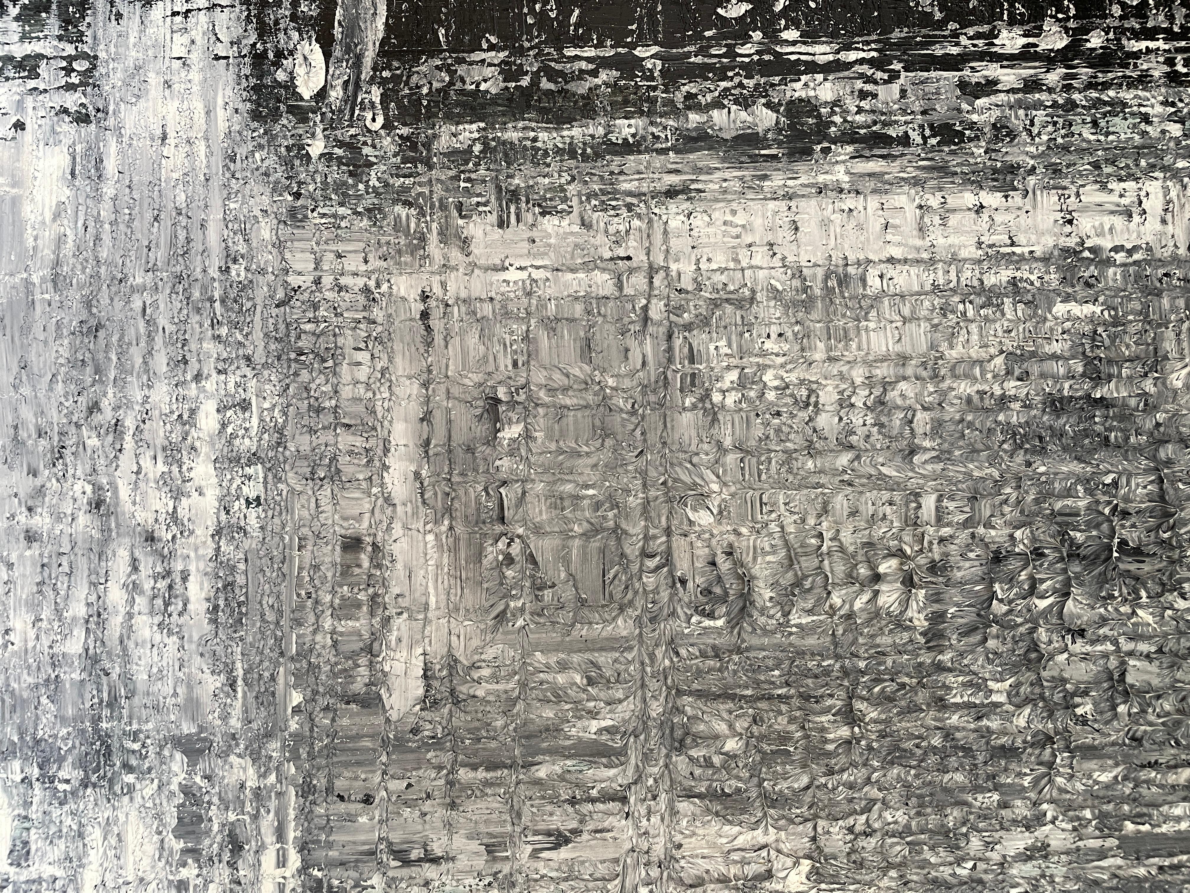 « Marshmallow Rising » de Frida Willis, expressionniste abstraite noire et blanche en vente 5